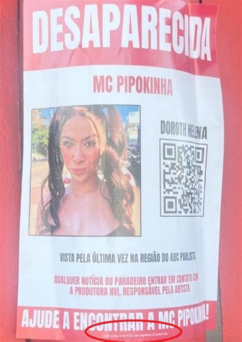 MC Pipokinha faz marketing com desaparecimento para divulgar videoclipe