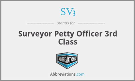What does SV3 stand for?