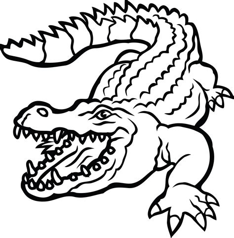 Crocodile Clipart Black And White | Free download on ClipArtMag