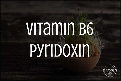 Vitamin B6, pyridoxin • Morotsliv
