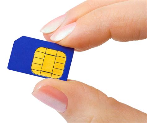 Sim card in hand PNG image
