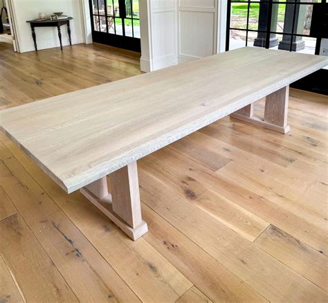 contemporary minimalist white oak dining table mdm design studio