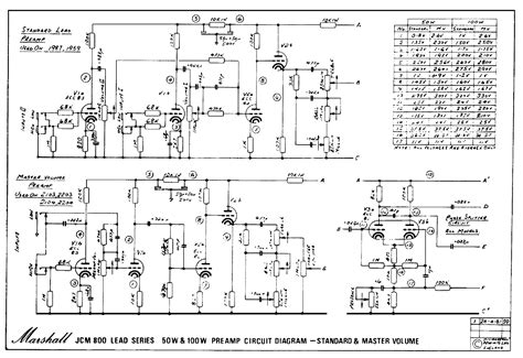 MARSHALL JCM2000 100W DSL100 Service Manual free download, schematics ...