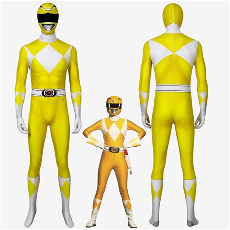 Yellow Ranger Costume Cosplay Suit Mighty Morphin Rangers Unibuy