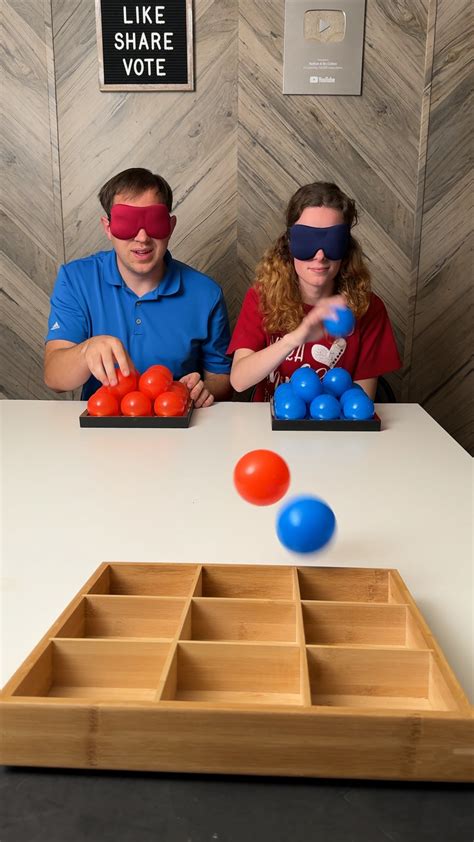 Bri & Nathan Collins | Epic Tic Tac Toe 😱 Ball Toss Blindfolded