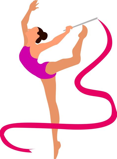 gimnasia rítmica, ilustración, vector sobre fondo blanco. 13790486