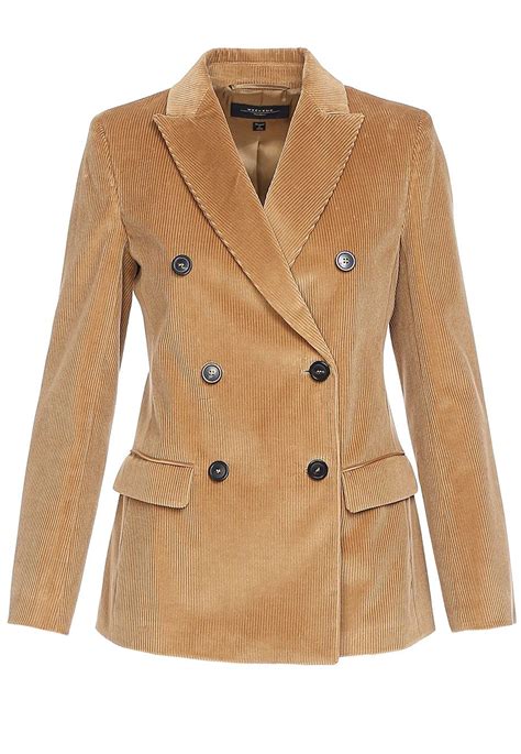Двубортный вельветовый пиджак Weekend Max Mara | Пиджак, Вельветовые ...