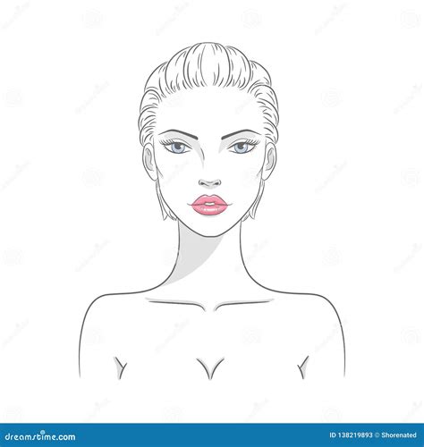 Vector Illustration of a Beautiful Nude Woman Stock Vector