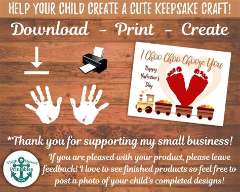 I Choo Choo Choose You Handprint Art Template Printable - Etsy