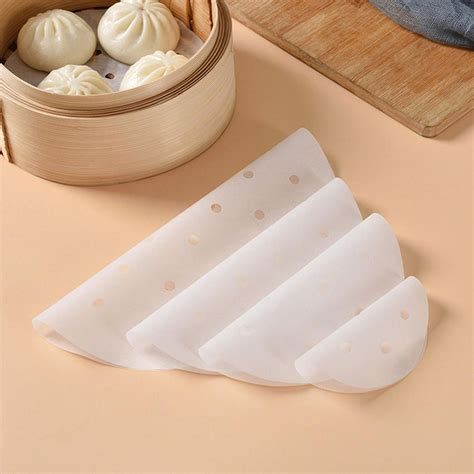 100 Sheets Steamer Paper Non-Stick Disposable Steamed Bun Oil Paper Pad