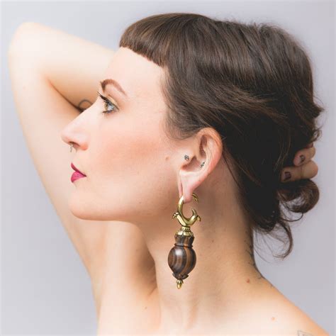 ear weights  stretched  larger pierced ears tribalik