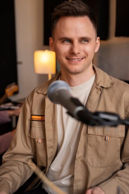 photo medium shot musician working  studio