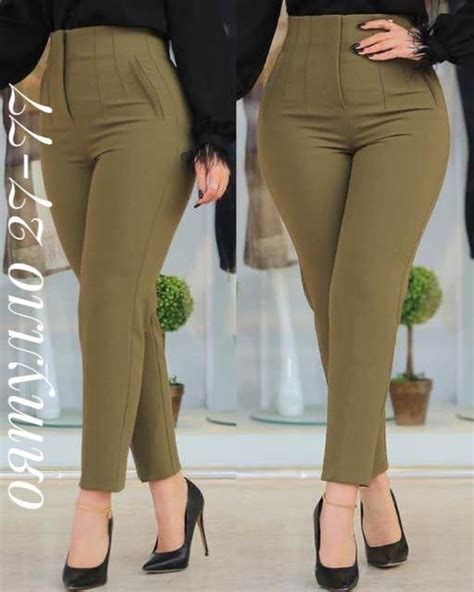 БРЮКИ ЖЕНСКАЯ | Cropped pants work, Pants for women, High waisted pants