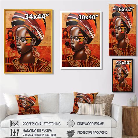 Dakota Fields Contemporary Geometric Portrait Nubian Goddess III