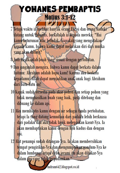 SENI MENULIS ISI HATI TUHAN : Yohanes Pembaptis, Matius 3:1-12