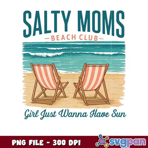 Salty Moms Beach Club PNG 300 DPI – svgpan