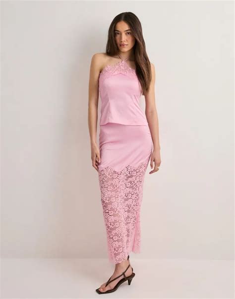 kop nelly satin halter top pink nellycom