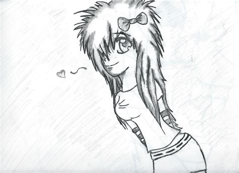 Emo Girl Drawing by GenuineElegance on DeviantArt