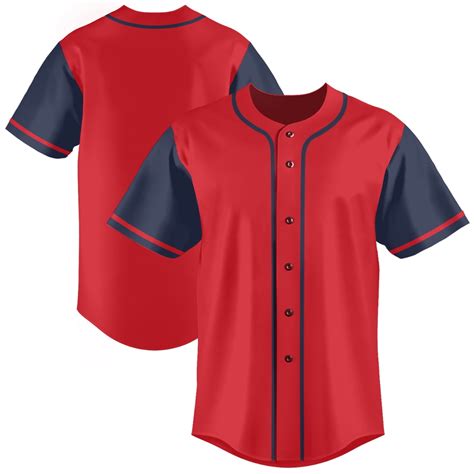 Red Baseball Jersey for Men Blank Baseball Jersey Button Down Shirts ...