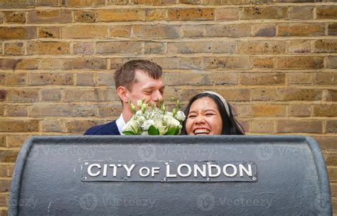 Newly married couple of different nationalities Out for a prewedding