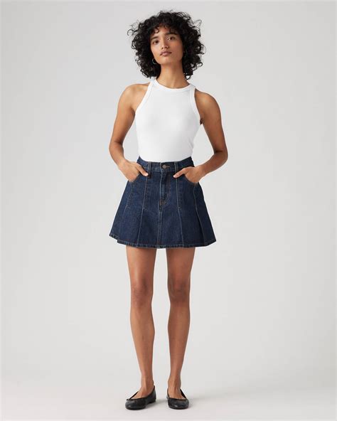 Pleated Mini Skirt - Blue | Levi's® IS
