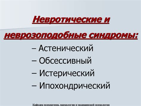Психопатологические синдромы - презентация онлайн