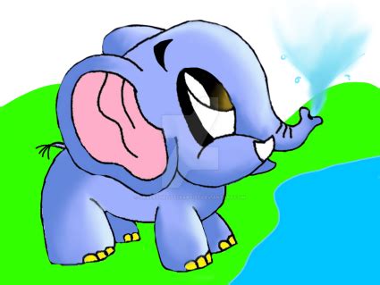 digital art cartoon elephant  gracethelittleartist  deviantart