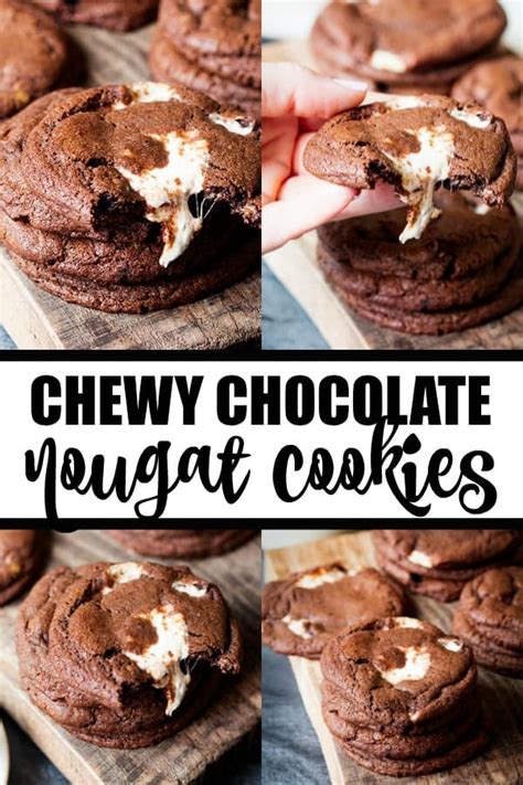 Chewy Chocolate Nougat Cookies - Simply Stacie