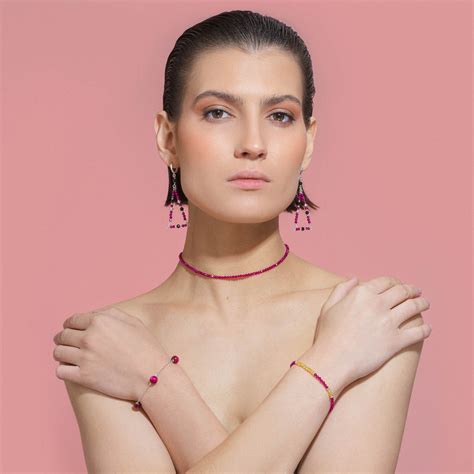 Серьги из розовой, черной шпинели и серебра – GERNICA JEWELRY