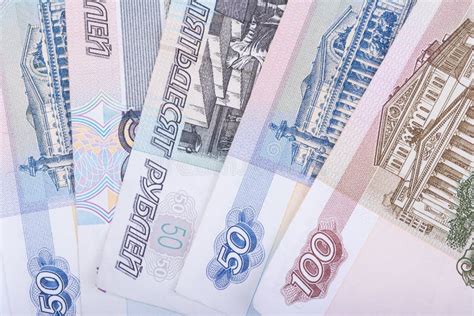 Russian Rubles Currency Banknotes for Background, Closeup View Stock ...