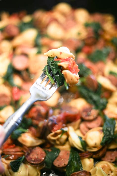 20 Minute Chicken Sausage Tortellini Pasta Recipe - The Unlikely Hostess