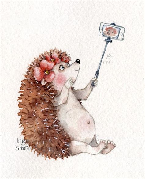 Радикал-Фото: Картинка | Hedgehog drawing, Hedgehog illustration ...