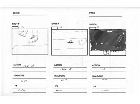 Film storyboard