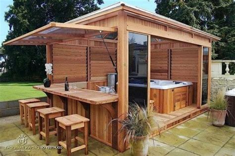 garden hot tub shed - Willow Anglin