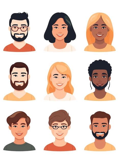 premium photo  series  people   faces  faces