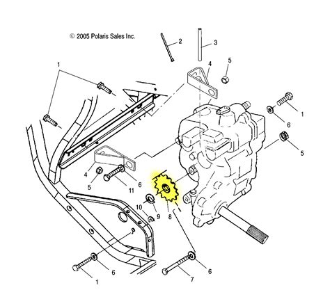 Запчасти ходовой квадроцикла Polaris Sportsman Поларис 500 6x6 цепь ...