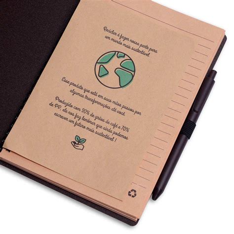 Caderno com Folha Reciclada Personalizado | Destak Brasil