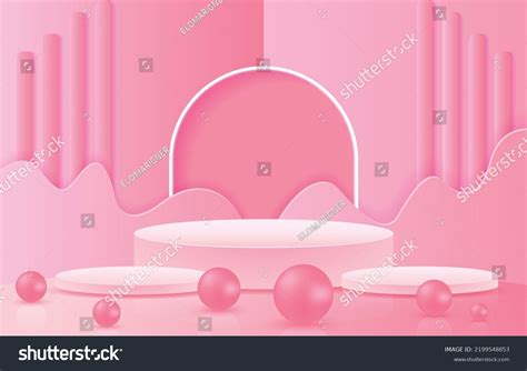 Background Vector 3d Template Stage Design Stock Vector (Royalty Free ...