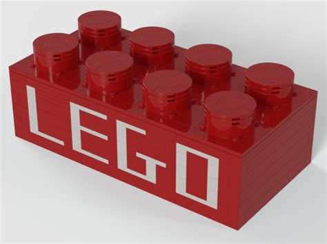 2x4 Lego Brick 3D CAD Model Library GrabCAD, 51% OFF