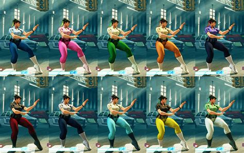 Street Fighter 5 alt. costume color gallery for Chun-Li, Cammy, R. Mika ...