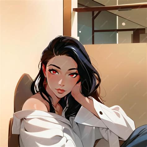 Premium AI Image | Anime girls boys couple bg food