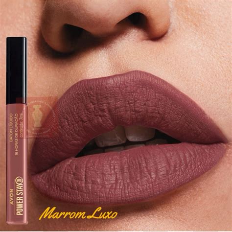 Batom Líquido Power Stay Marrom Luxo Longa Duração 16hs 7ml - Avon