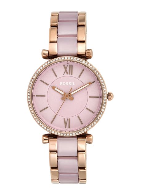 Buy Fossil Women Pink & Rose Gold Analogue Watch - Watches for Women ...