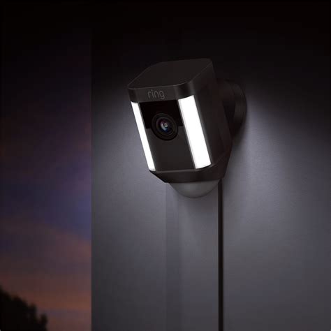 Ring Black Wired Spotlight Camera | Bunnings Warehouse