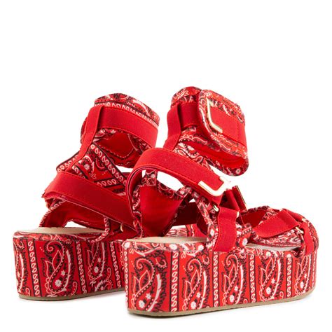 SHIEKH Mia-B Platform Sandals MIA-B-RED - Shiekh