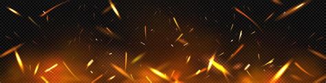 Огонь искры реалистичное изображение прозрачный фон | Бесплатно векторы