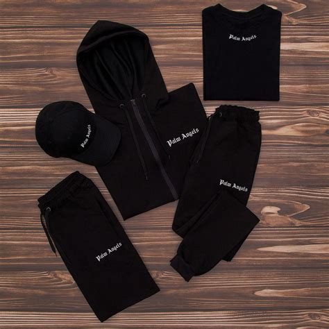 Купить Комплект мужской Palm Angels Кофта + Штаны + Шорты + Футболка ...