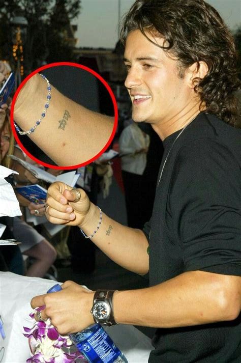 He has an Elvish tattoo! How cute! (It's says "Nine") | Orlando bloom ...