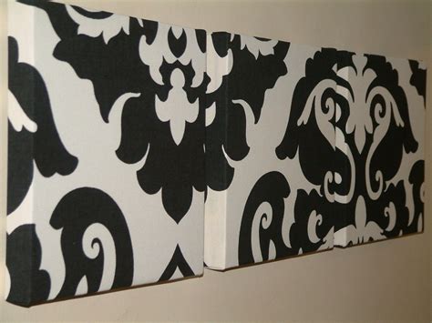 15 Best Ideas Black and White Damask Wall Art