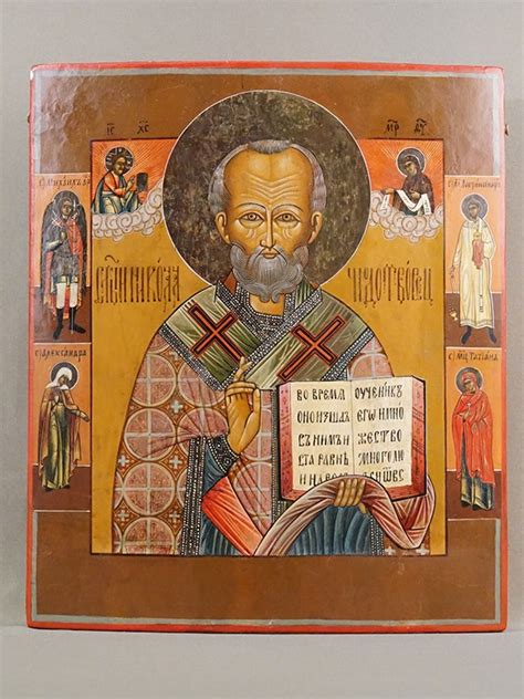 Икона «Святой Николай Чудотворец со Архангелом Михаилом и Святыми ...